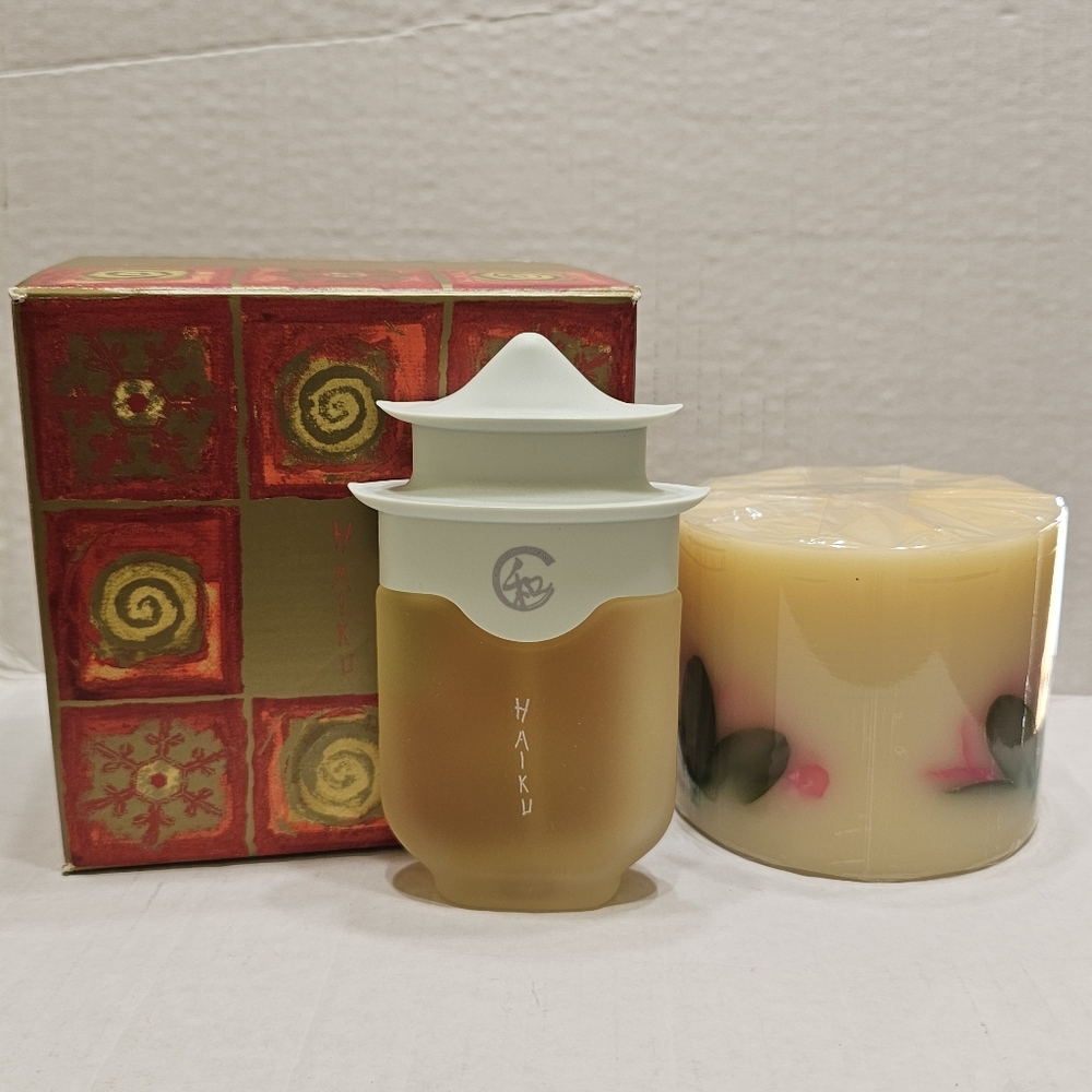 Vintage Avon Haiku Gift Set Scented Candle & Spray New NOS Retired